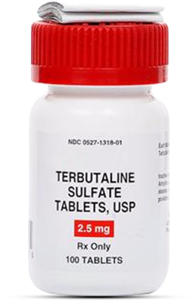 Terbutaline medication bottle